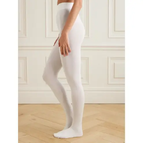 Wolford Velvet De Luxe 66 Tights in White Small New Womens Nylons Pantyhose