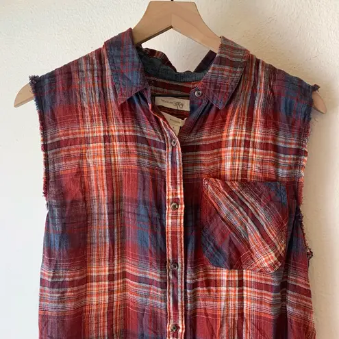 Treasure & Bond Plaid Sleeveless Top