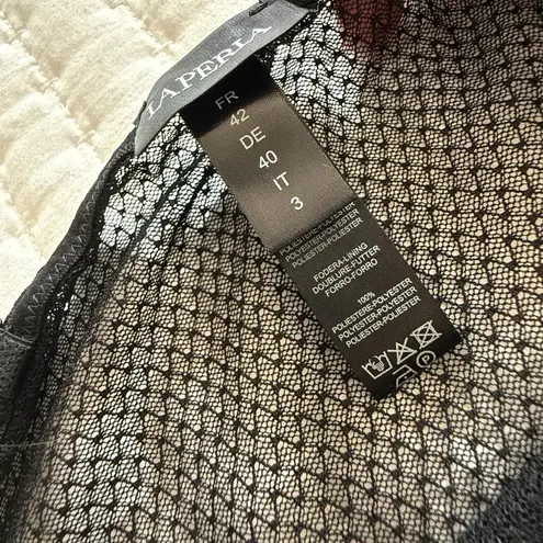 La Perla Black Sheer Lace Chemise Lingerie Slip Dress Sz M Medium