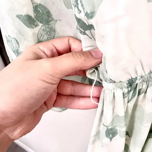 Baltic Born Kia Kimono Short Sleeve Maxi Dress Sage Floral Size XS