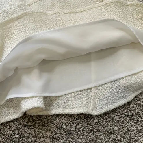 Shoshanna cream tweed a-line mini skirt size 8 NWT