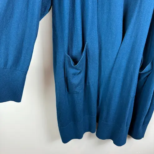 Universal Standard Form & Line Cardigan Womens 2XL Blue Wool Blend Sweater Long