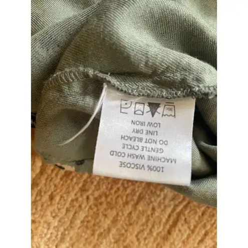 Mud Pie  Mini Dress V Neck Tier Ruffled Abstract Animal Print Bohemian Chic S thumbnail 7