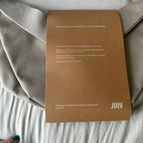 Brand New July Luggage Everyday Crescent Bag in Natural Color Tan