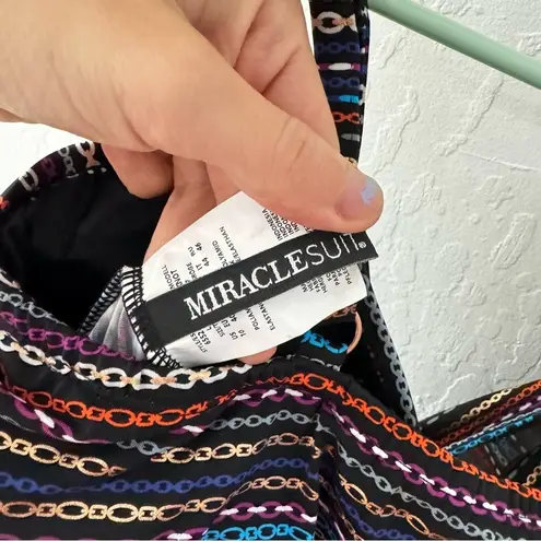 Miracle Suit Shimmer Links Love Knot Tankini Top Size 10