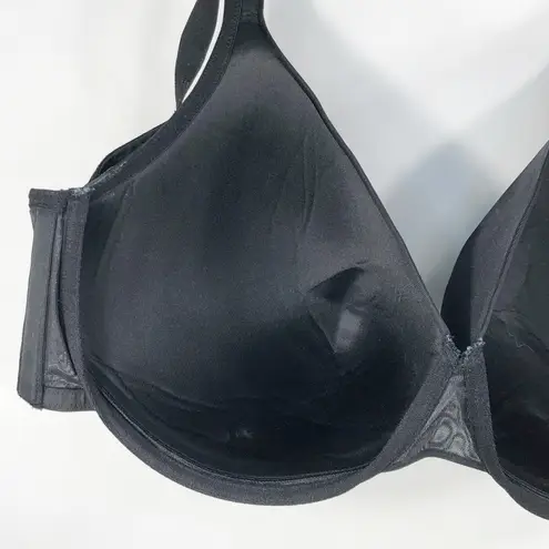Cacique 44G Bra Black Satin Full Coverage Stretch Plus Size Lane Bryant 101 - Image 7