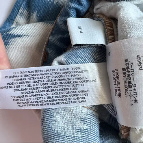 Burberry  Denim Slim Jeans in Blue and White Size 26