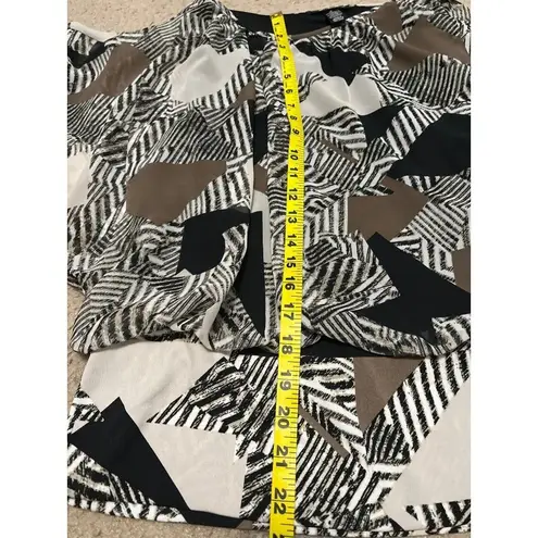 Style & Co Vtg 90s womens geometric zebra print top S avante garde grunge steampunk new