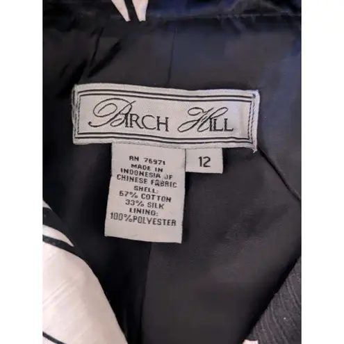 Birch Hill Black & White Floral Blazer, Size 12