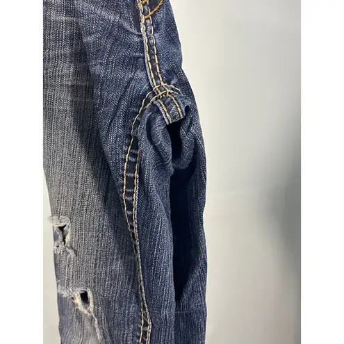 Mek Denim LAS TUNAS Boot Cut Jeans Women's Size 29x32 Distressed Medium Wash