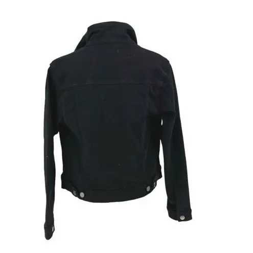 DL1961 Black Denim Jane Jacket Slim Jean Cropped Size Small