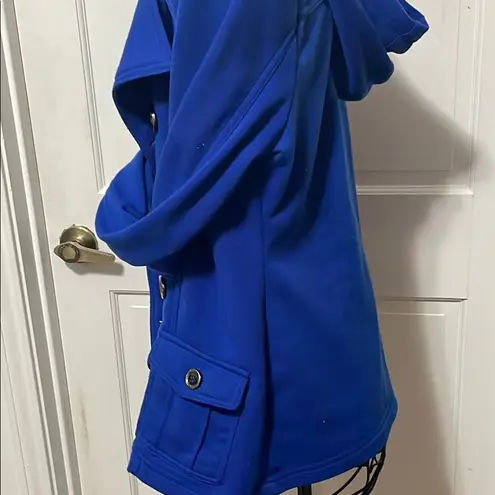 Bongo 🔺🔺🔺BOGOHO 🔺🔺🔺Blue Pea Coat with Belted Waist and Wide Lapels - Image 12