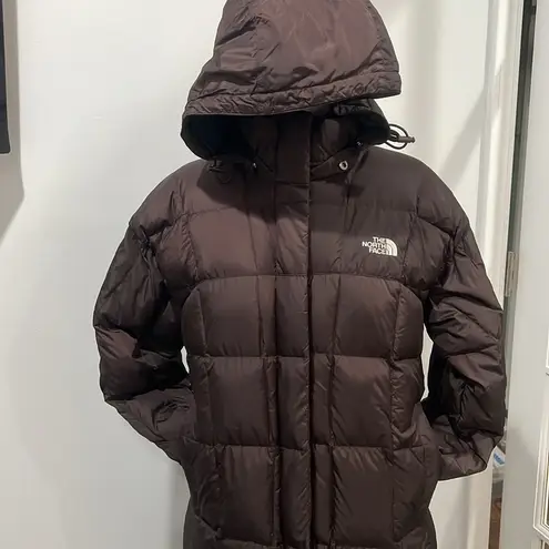 The North Face Quilted Brown Metropolis 600 Down Puffer Parka Jacket