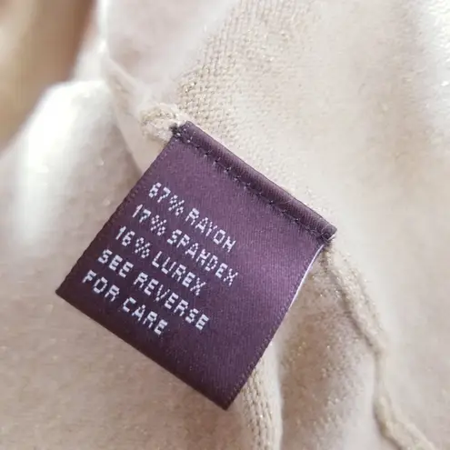 525 America Sparkles Glitters Gold Button Knit Cardigan Top