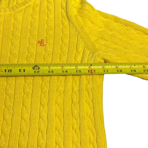 Ralph Lauren Vintage Lauren  Women Cable Knit Sweater Size S Preppy Tennis Cotton