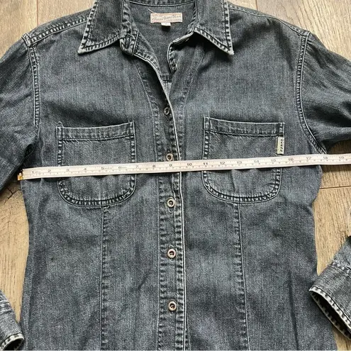 Guess  Vintage 90’s Denim Button Down Long Sleeve Shirt 100% Cotton Size Medium