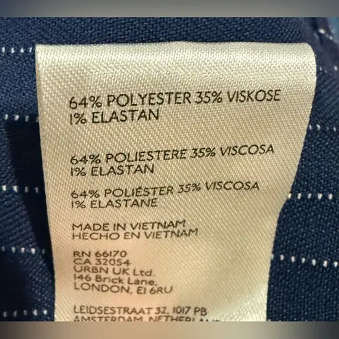 Free People NWT  Hold You Close Navy Pinstripe Corset Top Boho Smocked‎ Size XS - Image 7