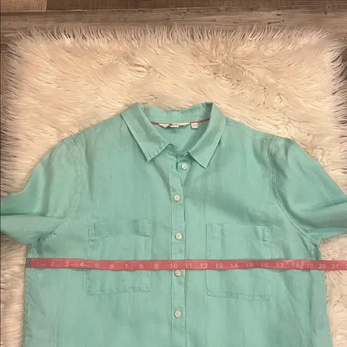 Boden USA Boden ‘The Linen Shirt’ button front top shirt spearmint 6