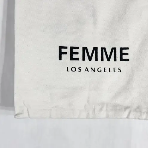 Authentic Femme Los Angeles Dust Bag Drawstring White 12x11 Solid 442