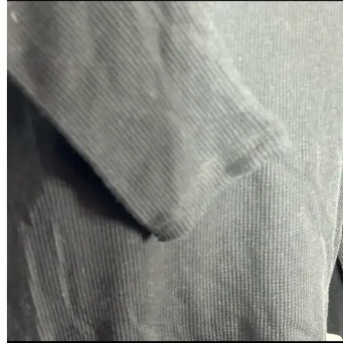 Victoria’s Secret PINK Black Waffle Knit Long Sleeve Top M Gold Glitter Size M