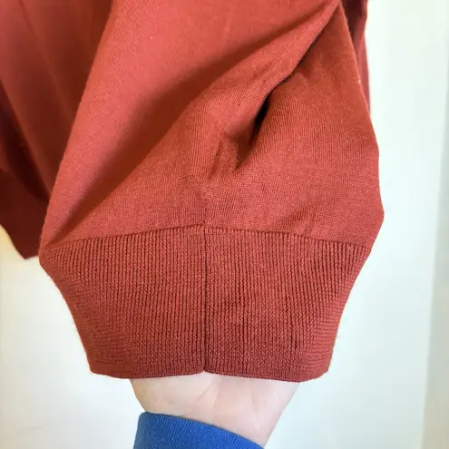 COS ROLL-NECK MERINO JUMPER BRICK RED Women's Small