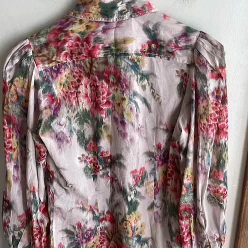 Zimmermann Wavelength Billow Sleeve Shirt in Multi