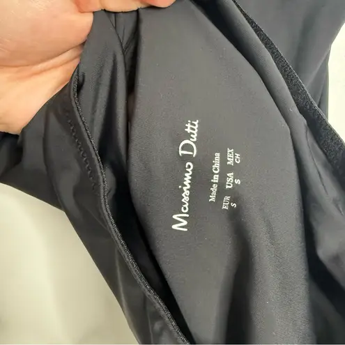 Massimo Dutti NWT Black One Piece Open Back Swimsuit Size Small