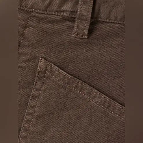 Nili Lotan Shon Stretch Cotton Twill Barrel Pants Slouchy In Espresso Brown Sz 6