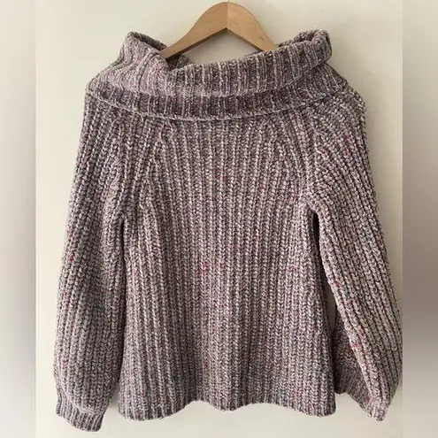 525 America Chenille Cowl Neck Multicolor Chunky Knit Sweater Size XS