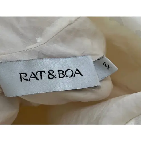 Rat & Boa Primrose Dress Cowl Cross Back XS Long Maxi Bride Formal Wedding Guest White