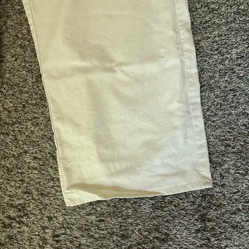 Cider Cream Linen Relaxed Fit Drawstring Waist