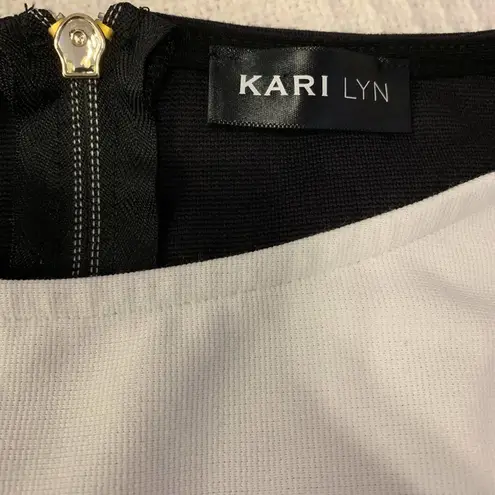 KARI LYN red/white/black striped zip up dress Red Size undefined