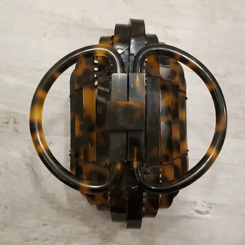 Cult Gaia ππ Lillith Bag ~ Tortoise Acrylic Mini Top Handle Bag Collapsible