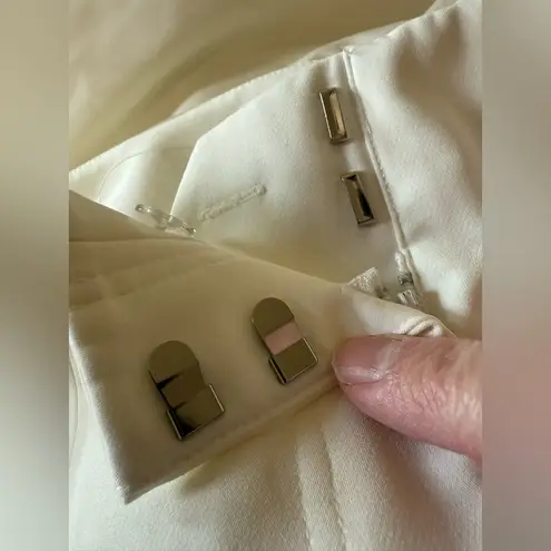 Milly Monroe Cady Pants Ecru Waist Tie Detail Lined Revolve NWT Size 0 MSRP $325