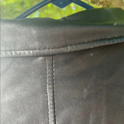 DC COLLECTION Black Leather Jacket Sleek Design Size L