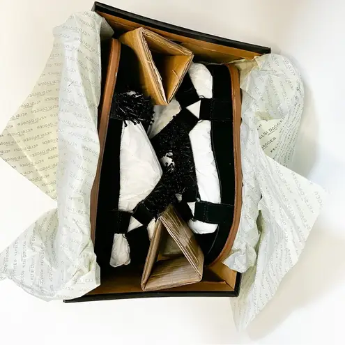 Kelsi Dagger NEW ANTHROPOLOGIE Brooklyn Spark Suede Beaded Black Sandals US 9