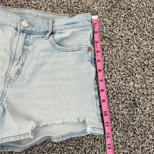 American Eagle  Denim Shorts Light Wash Relaxed Jean Short Cut Distressed Casual