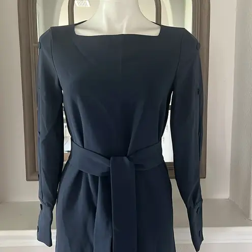 Club Monaco Button Sleeve Dress Robe in Navy/ Bleu Marine Size 2, New w/Tag $269
