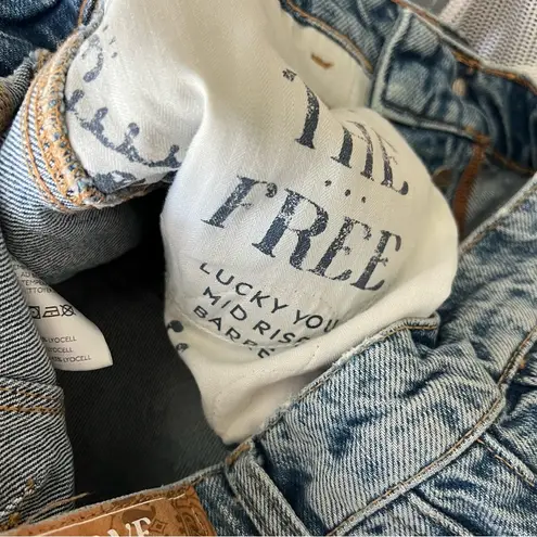 Free People We The Free Mid-Rise Good Luck Heart Jeans