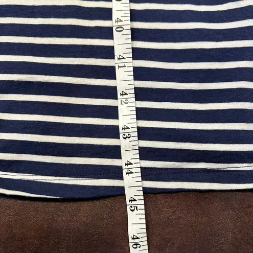 Toad&Co Eco Organic Cotton Blend Striped Midi Dress Navy White Small Nautical Blue