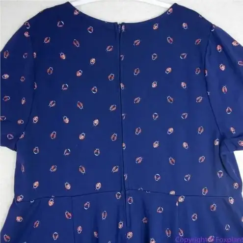 Unique Vintage Gwynnie Bee ladybug Print Dress, 2X
