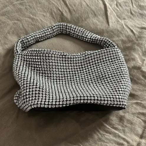 NA-KD Silver Rhinestone Bag