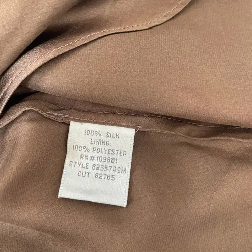 Donna Ricco NWT Women’s Brown Silk Midi Halter Dress Size 8