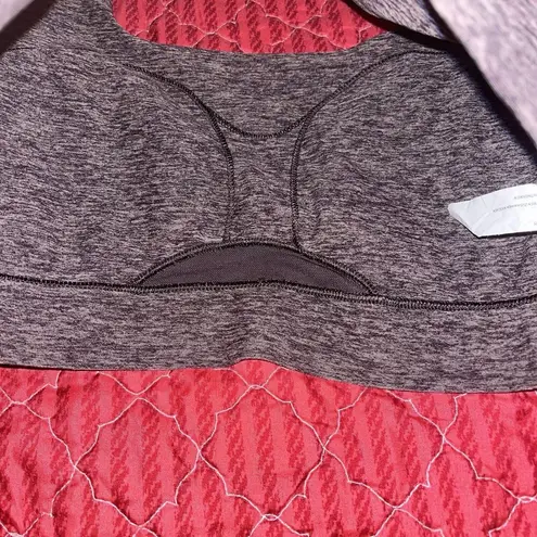 Peloton Sports Bra Womens Medium Brown Heathered Workout Gym Athletic Racer Back