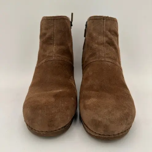 Dansko  Brown Suede Shirley Wedge Ankle Booties Size 39 / 9