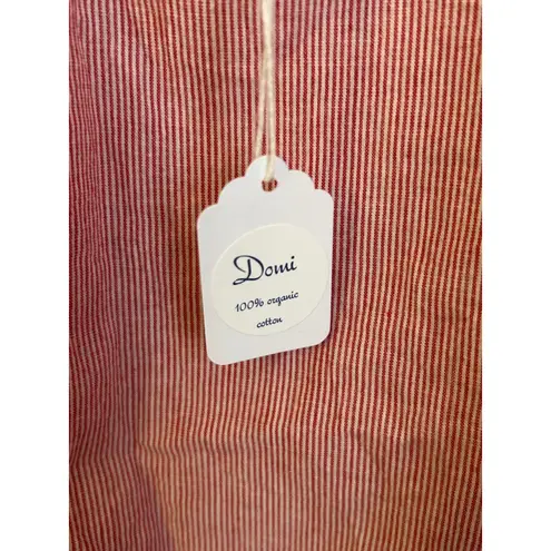 Domi Red Gingham Organic Cotton Nightgown Spaghetti Strap Size Large