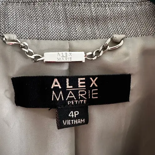 Alex Marie Elegant Gray linen-blend Women's Blazer