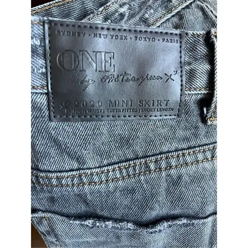 One Teaspoon  High Waist Dark Gray 2020 Mini Skirt‎