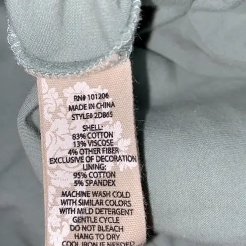 Soft Surroundings green cotton night slip side medium