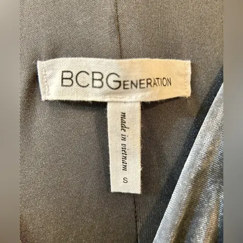 BCBGeneration EUC  Crushed Velvet Racerback Midi in Grey Frost Size Small